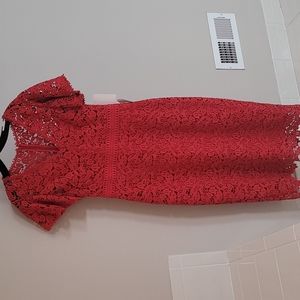 Shoshanna red evening dress